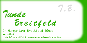 tunde breitfeld business card